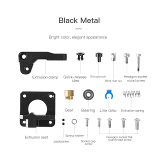 Original Creality Full Metal Black MK8 Extruder Kit